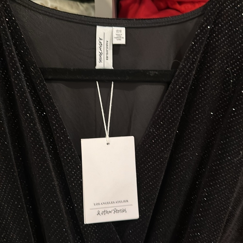 & Other Stories NWT black glitter jumpsuit - Picture 2 of 4